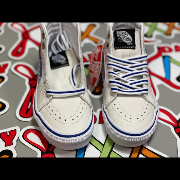 NEW Kids Vans USA Wht/Red/Blue - Picture 3 of 4